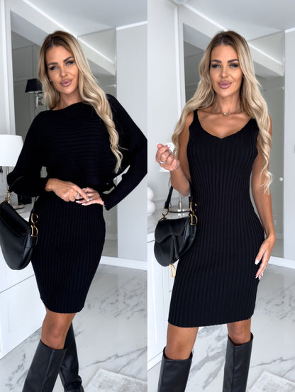 Women 2pcs Suit Top And Tight Suspender Skirt Season Prestige