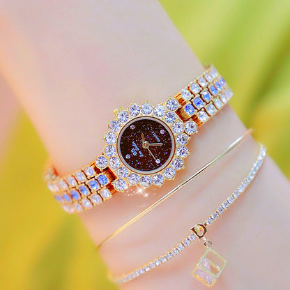 Women's Quartz Luxury Stainless steel Watch Women Dress Bracelet Set Clock