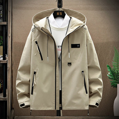 Men's Waterproof Windproof Hood Shell Jacket Season Prestige