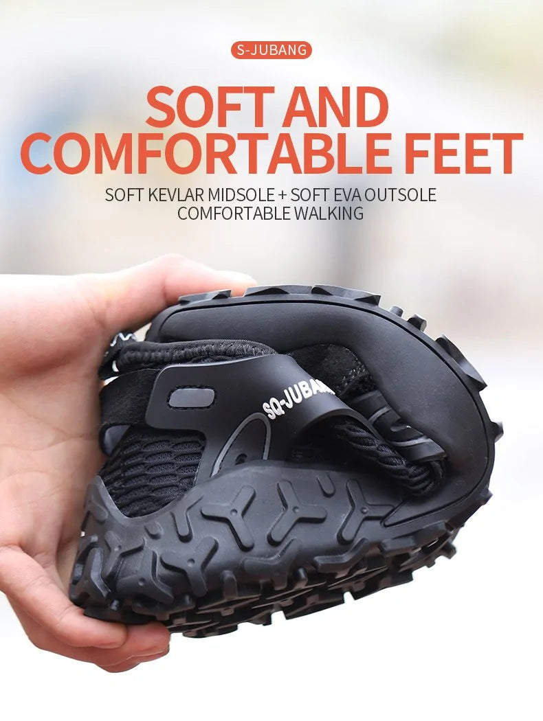 Anti-collision and Anti-smashing Breathable  Safety Shoes  Men's comfortable work Boots