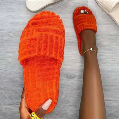 Seasonprestige Women's Furry Casual indoor outdoors Slippers