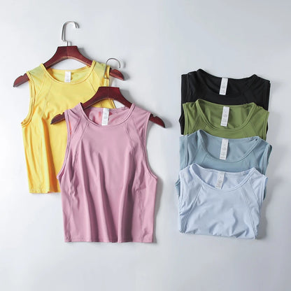 Summer Yoga Top Sleeveless Sportswear Gym Shirt women