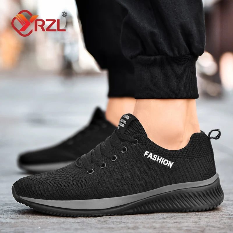 YRZL Sneakers Men Running Shoes Women Lightweight Sport Shoes Classical Mesh Breathable Casual Shoes Fashion Couple Sneakers