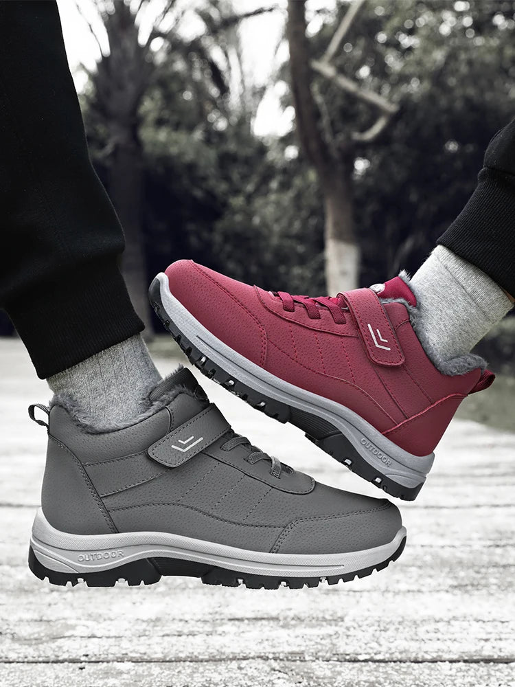 Casual Snow Boots for Men and Women, Waterproof Hiking Winter Shoes