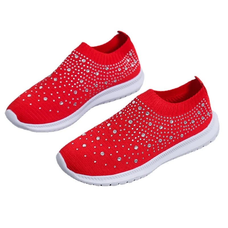 Womens Sneakers Breathable Mesh summer Slip On Flat Shoes For Women