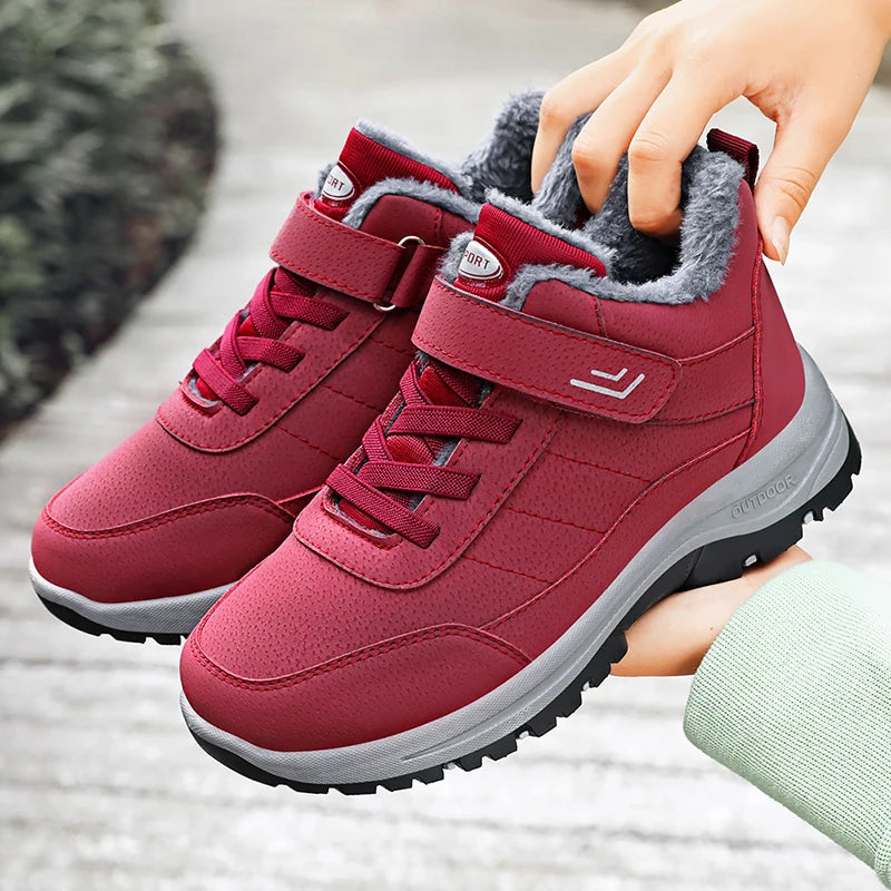 Casual Snow Boots for Men and Women, Waterproof Hiking Winter Shoes