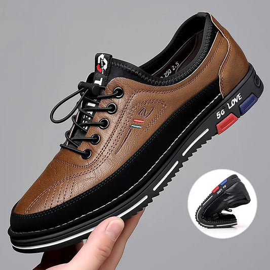 Man Loafers Business Leather Men Shoes Summer Slip Breathable Men Casual Leather Soft Shoes Moccasins