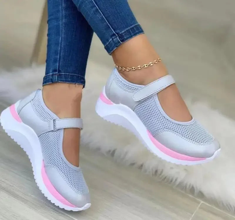 OutdoorBreathable Mesh Shoes Women Casual Platform summer Sneakers