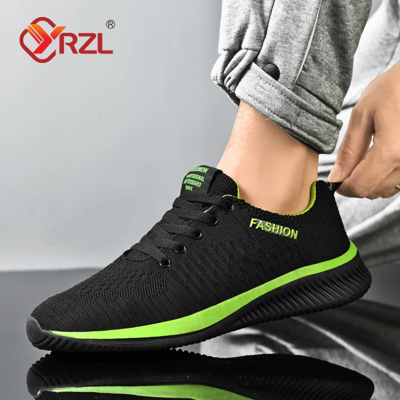 YRZL Sneakers Men Running Shoes Women Lightweight Sport Shoes Classical Mesh Breathable Casual Shoes Fashion Couple Sneakers