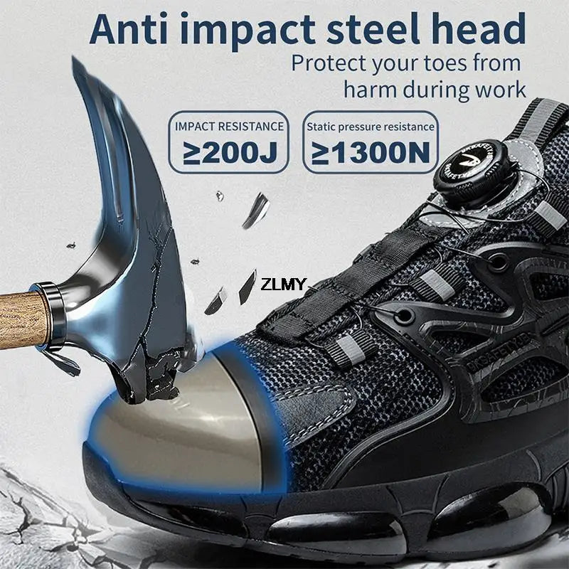 Men's Safety Shoes Steel Toe Sneaker Puncture Proof Work Safety Boots