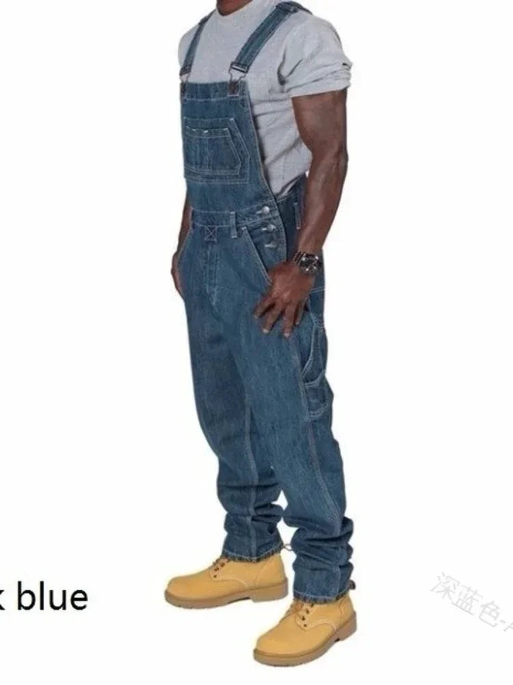 SeasonPrestige Mens  Overalls  Plus Size Long Jeans Men