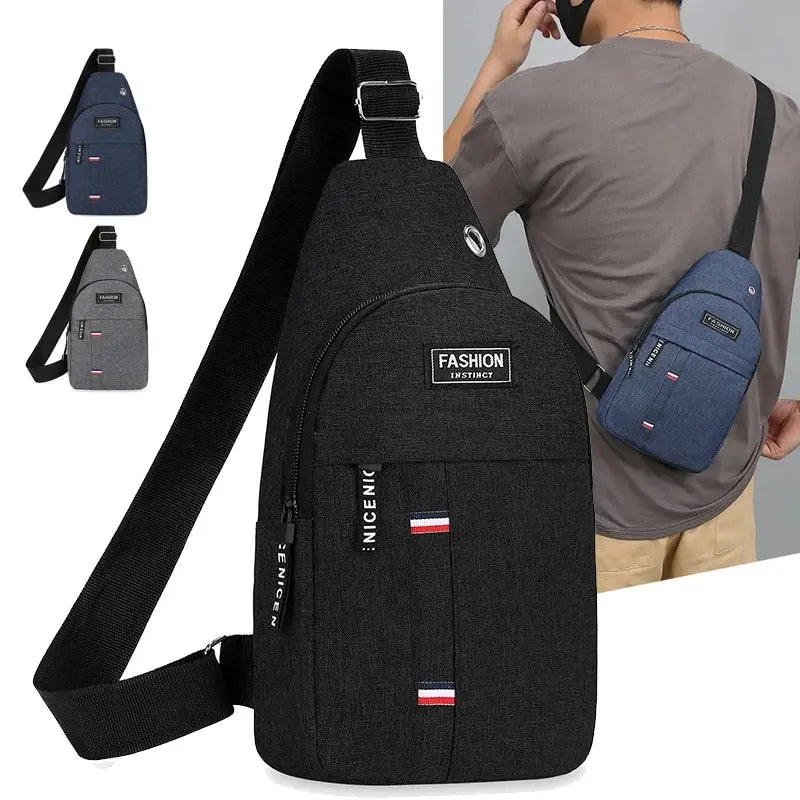 Chest Bag Men's One Shoulder Crossbody Bag Large Capacity Sports And Leisure Small Shoulder bag