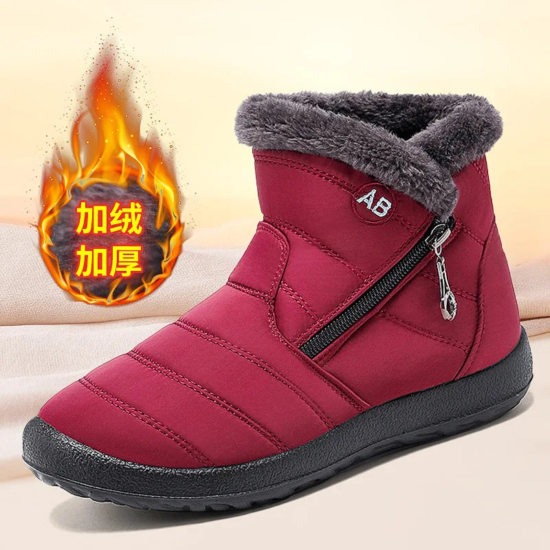 winter warm waterproof anti slip ankle boots warm outdoor shoes for men and women