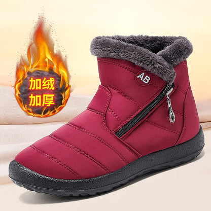 winter warm waterproof anti slip ankle boots warm outdoor shoes for men and women