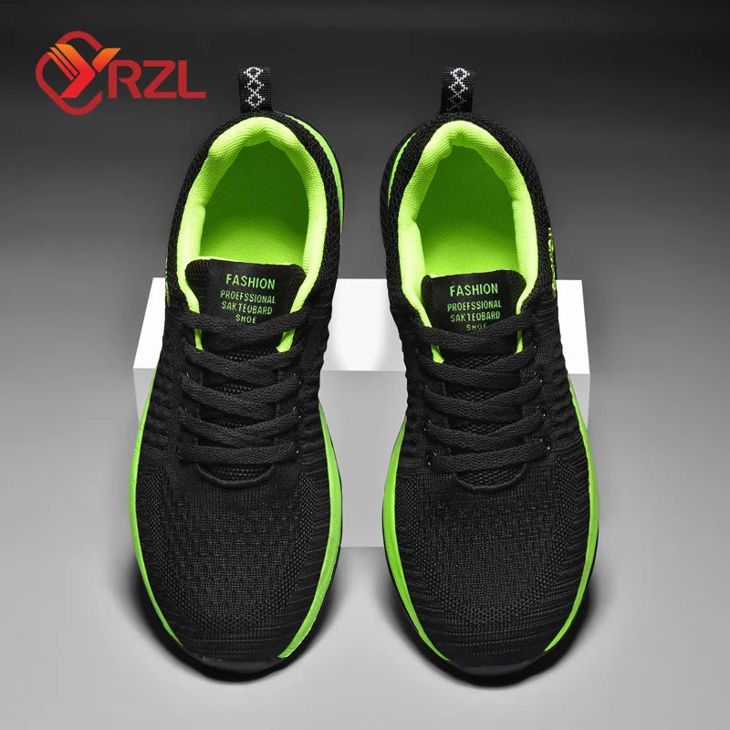 YRZL Sneakers Men Running Shoes Women Lightweight Sport Shoes Classical Mesh Breathable Casual Shoes Fashion Couple Sneakers