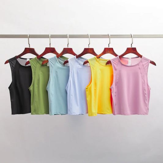 Summer Yoga Top Sleeveless Sportswear Gym Shirt women