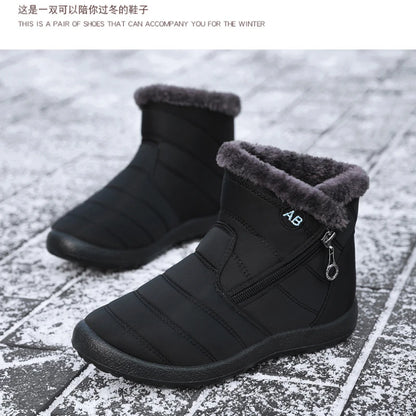 winter warm waterproof anti slip ankle boots warm outdoor shoes for men and women
