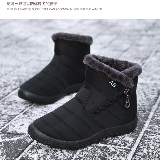 winter warm waterproof anti slip ankle boots warm outdoor shoes for men and women