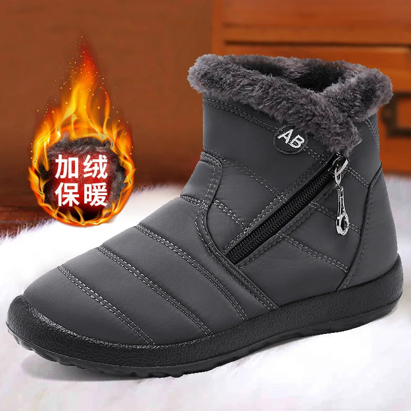 Unisex winter warm, waterproof, anti slip ankle boots, warm outdoor short boots