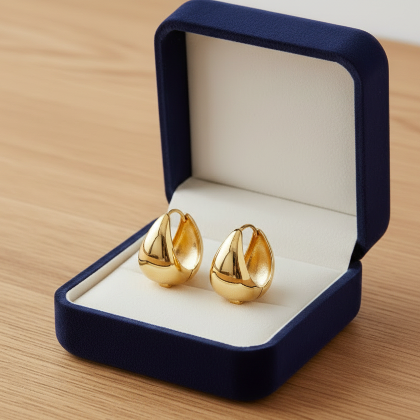 Sculptural Huggie Hoop Earrings