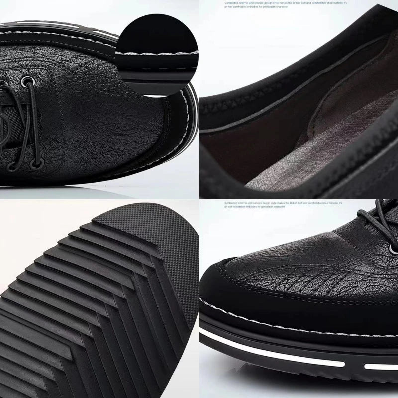 Man Loafers Business Leather Men Shoes Summer Slip Breathable Men Casual Leather Soft Shoes Moccasins