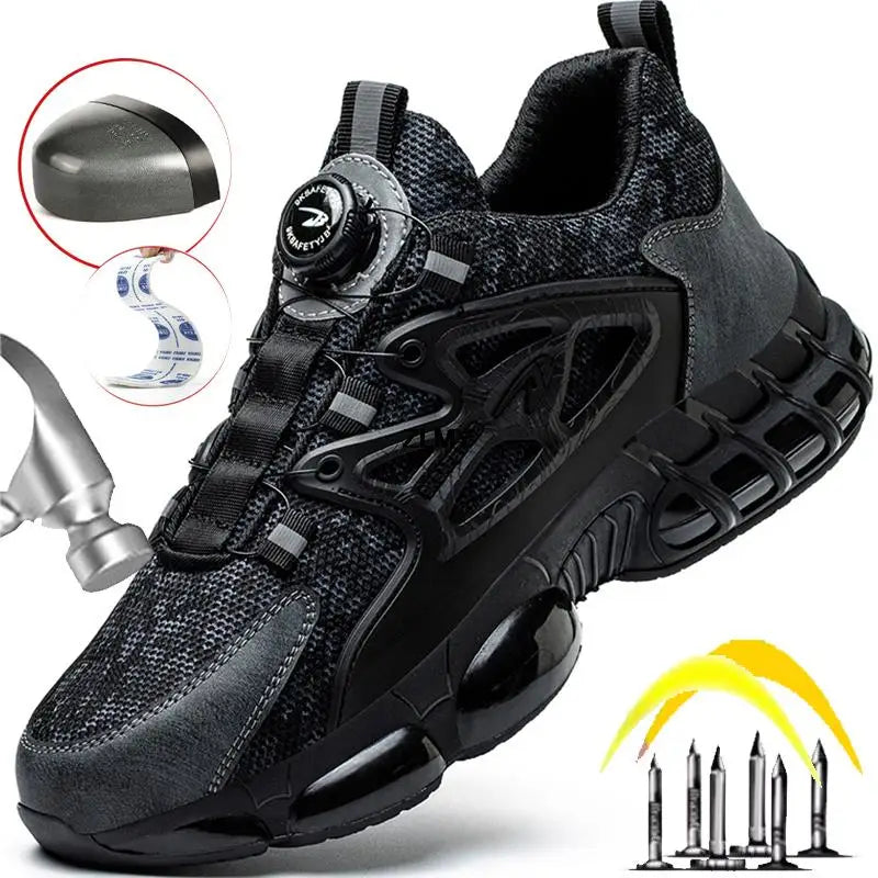 Men's Safety Shoes Steel Toe Sneaker Puncture Proof Work Safety Boots