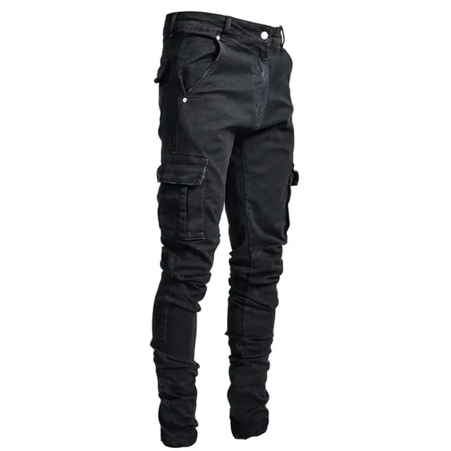 Men's Multi Pocket Cargo pants Jeans trousers