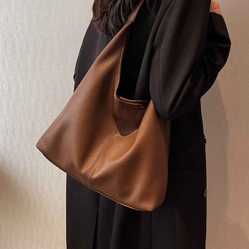  East-West Commuter Tote Bag With Stitched Seams