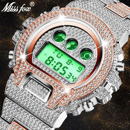 Digital Diamond Quartz Wristwatches Season Prestige