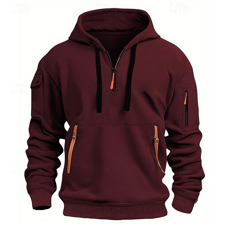 Dropped Shoulder Hooded Sweatshirt Men's Women's Plus Size Loose Pullover