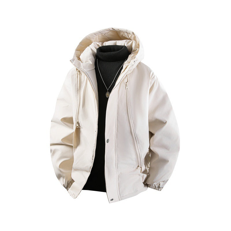 Mens Thick Cotton Windproof Winter Coat