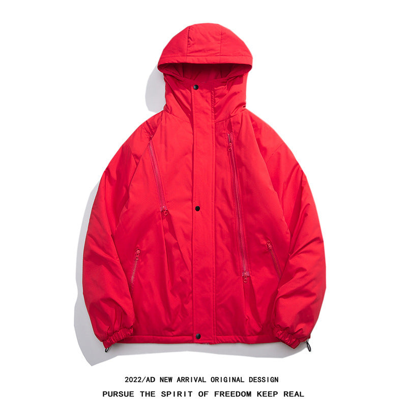 Mens Thick Cotton Windproof Winter Coat