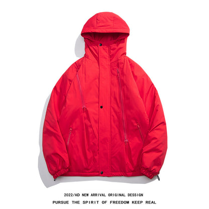 Mens Thick Cotton Windproof Winter Coat