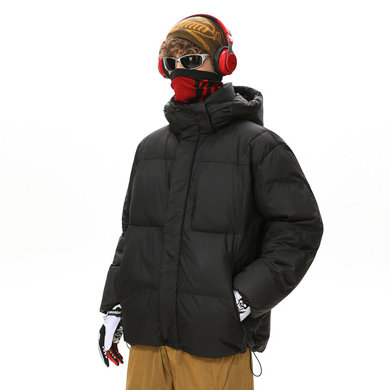 Multi-pocket Hooded Couple Cotton Clothes Coat women's