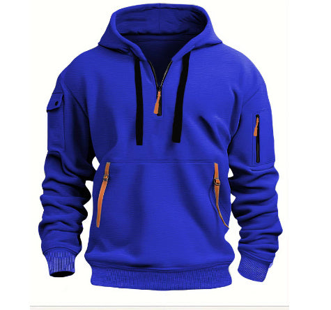 Dropped Shoulder Hooded Sweatshirt Men's Women's Plus Size Loose Pullover