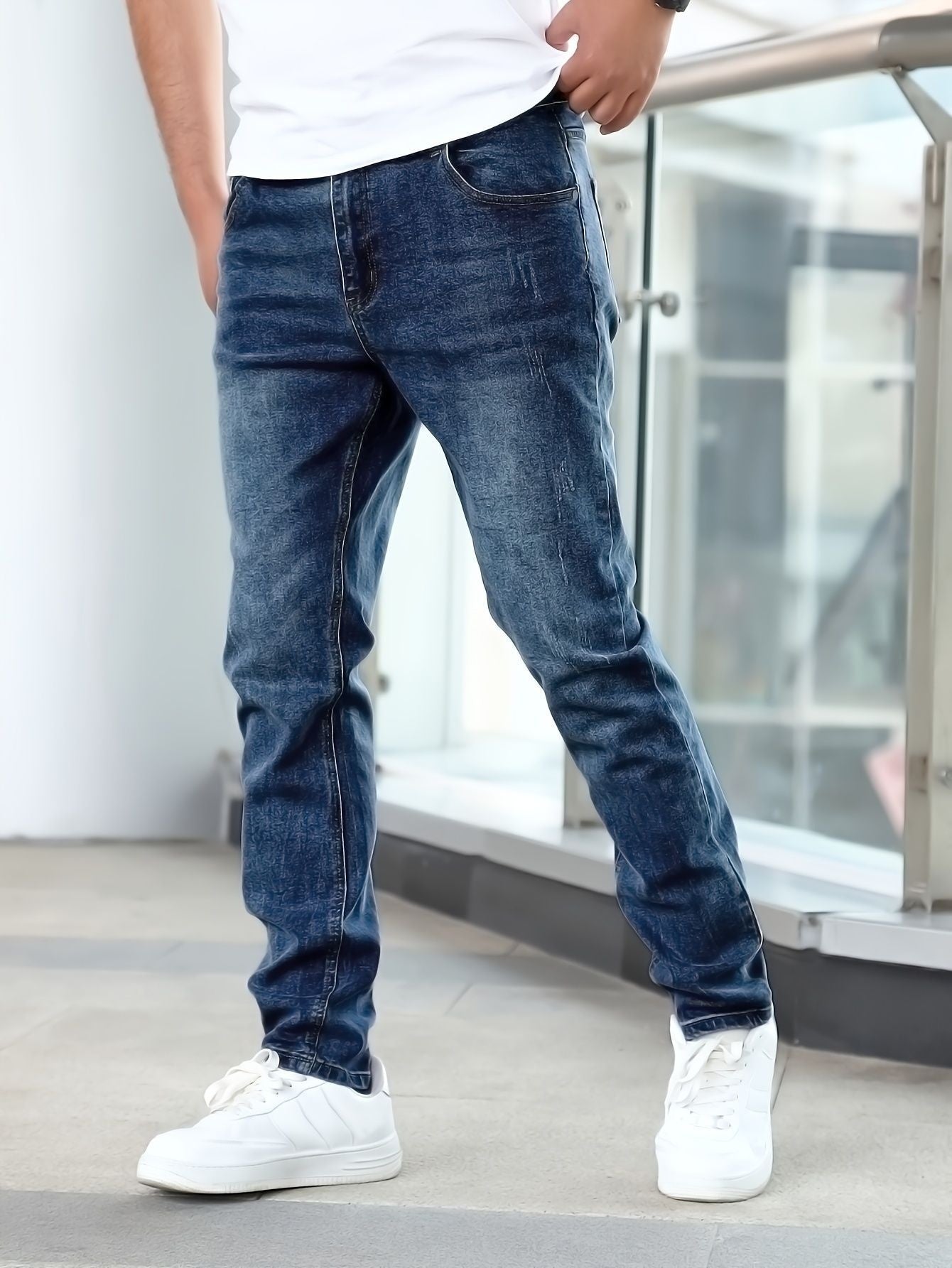 Casual Stretch  Slim leg Jeans For men