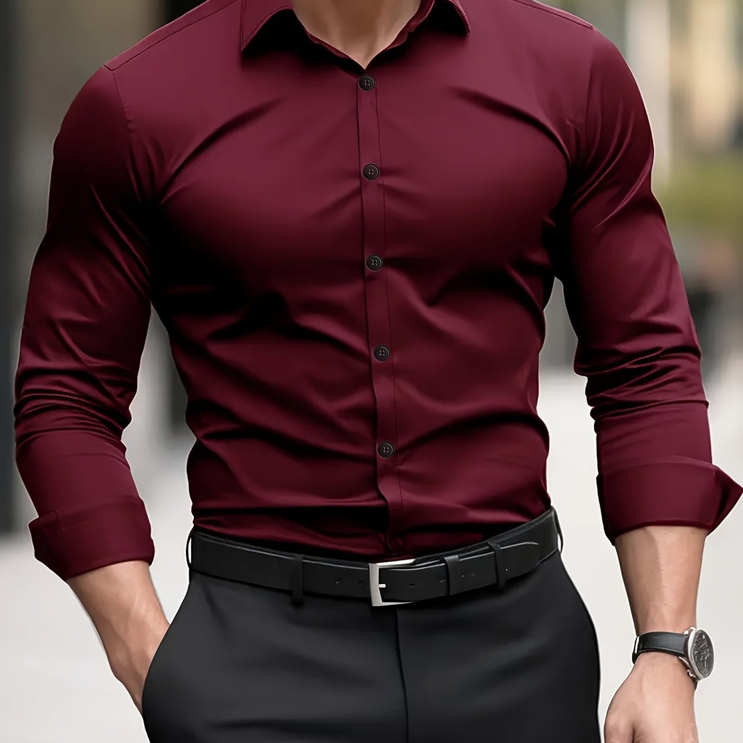 Men's Breeze Linen Long Sleeve Button-Down Shirt