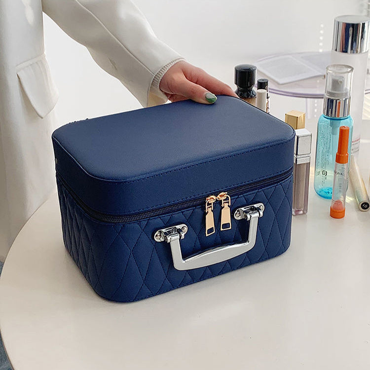 Double-layer Suitcase cosmetics bag Make-up Storage Bags For Women