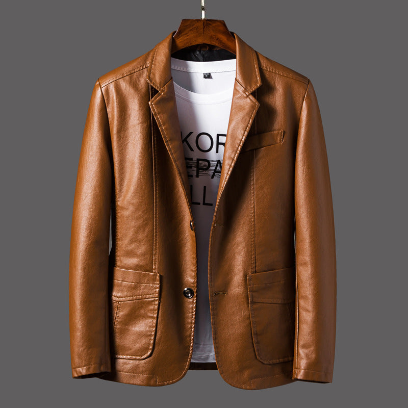 Leather Men's Autumn And Winter Jacket