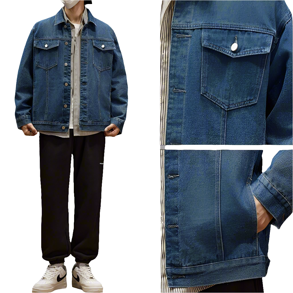 Seasonprestige Denim Jacket Coat For Men