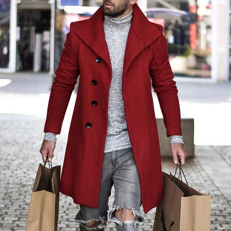 Mens Plaid Coat New Foreign Trade Wish Coat male commuter jacket