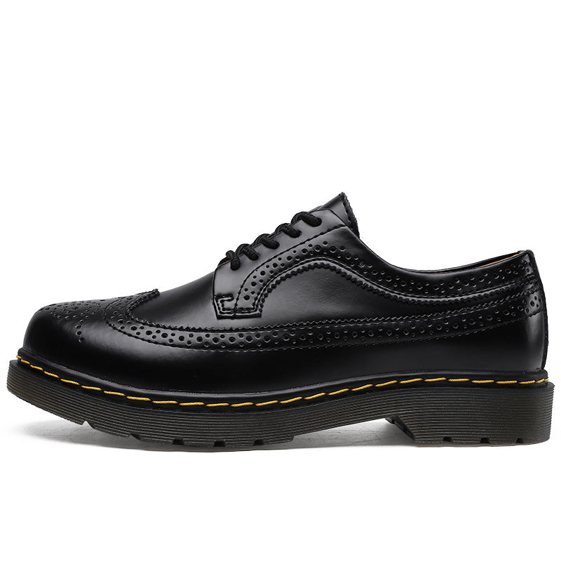 Martin Shoes for men Low-cut Genuine Leather women's Round Head Couple's Lace-up Shoes