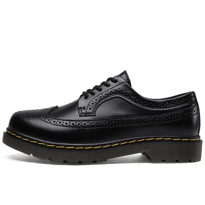 Martin Shoes for men Low-cut Genuine Leather women's Round Head Couple's Lace-up Shoes