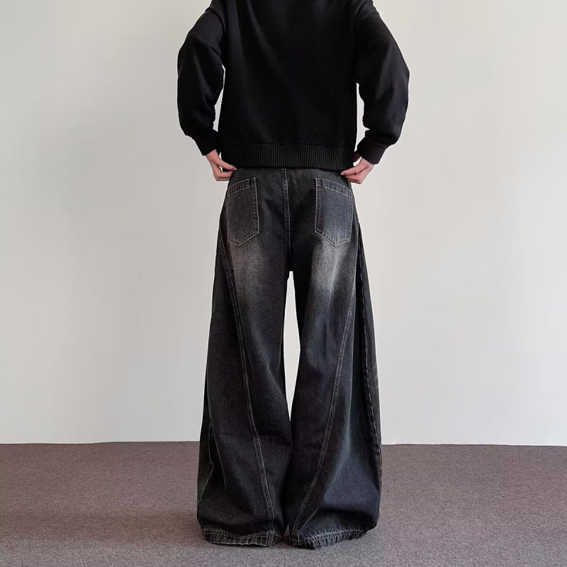 Men’s High-Street Relaxed Wide-Leg Pants