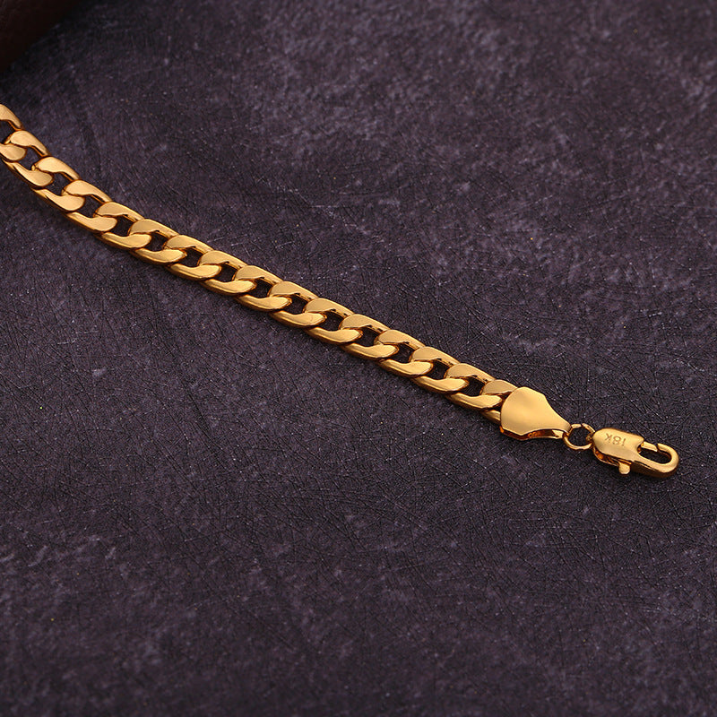 Mens NK 18K Gold Plated Chain Necklace