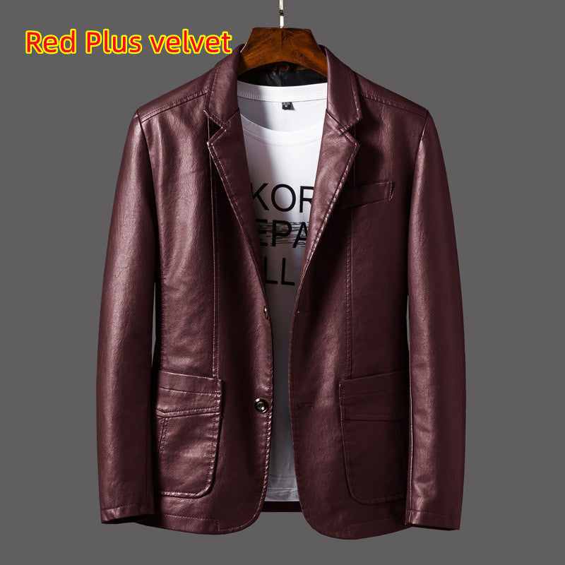 Leather Men's Autumn And Winter Jacket