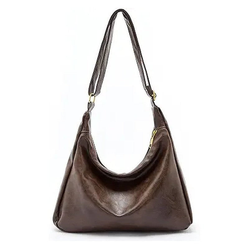 The Urban Messenger 33cm large minimalist crossbody bag in Obsidian Brown - Season Prestige 