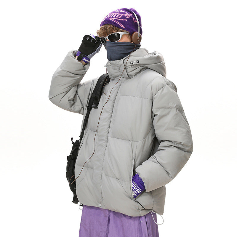 Multi-pocket Hooded Couple Cotton Clothes Coat women's