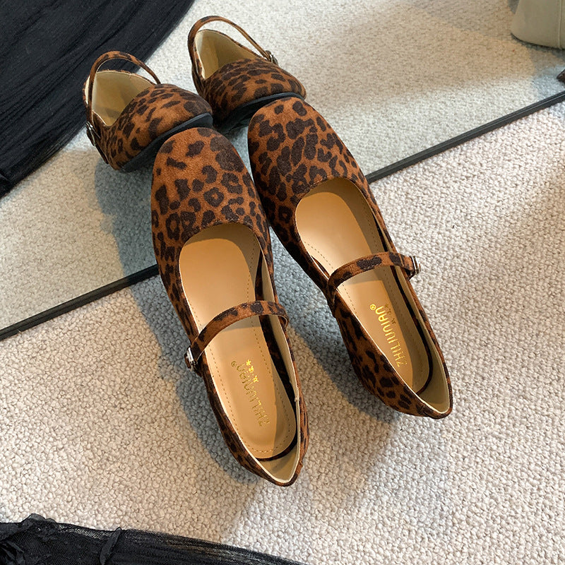 French Mary Jane Shoes Hidden Heel Shoes