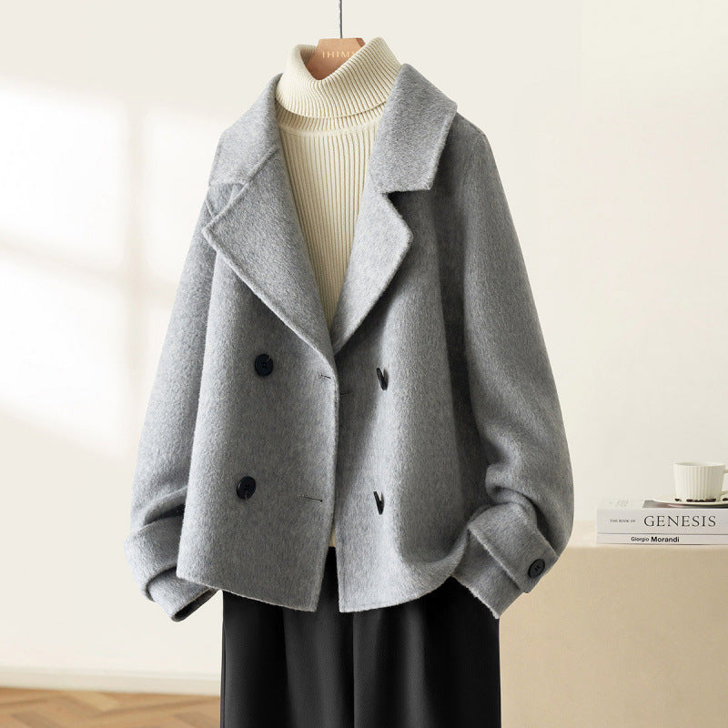 Hepburn Style Coat Woolen Coat